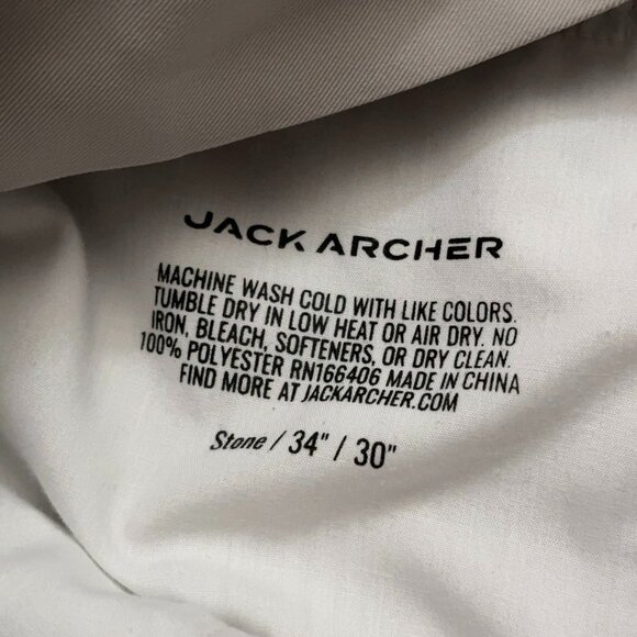 Jack Archer Jetsetter Pants Mens 34x32 Slim Fit Performance Stretch Beige - Picture 5 of 5